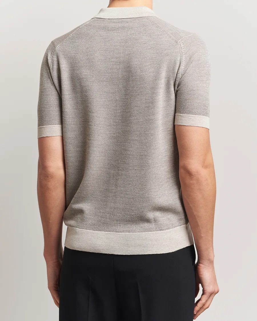 14 Singular Textured Polo Grey Fleece/Mushroom