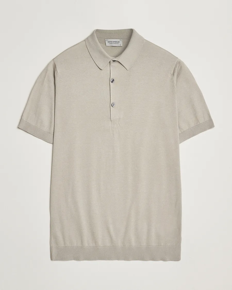 Adrian Slim Fit Sea Island Polo Parchment