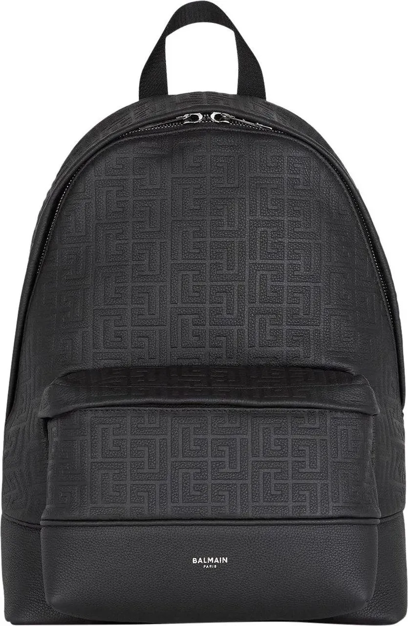   Balmain  Monogram Jacquard Backpack schwarz  Rucksack 