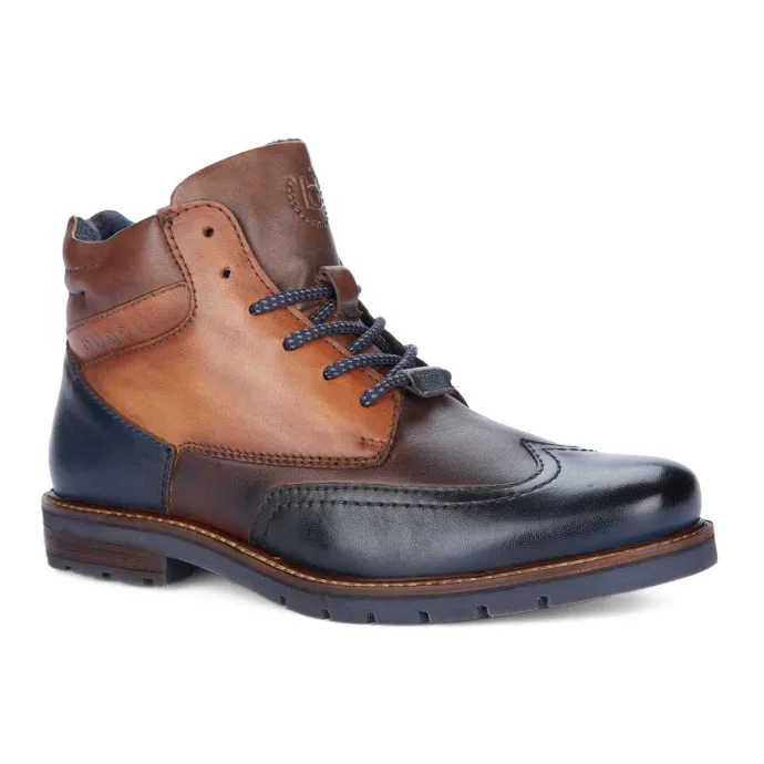 bugatti Schnürboots mit Reißverschluss, dunkelblau 