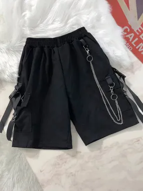 Cargo-Shorts mit Schnallenriemen für Herren