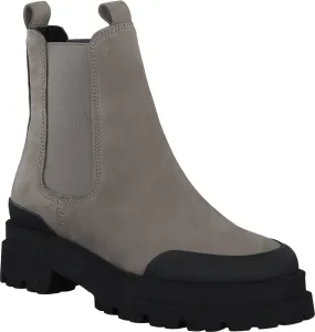 Damen-Boots aus Leder 102302983986 (Grau)
