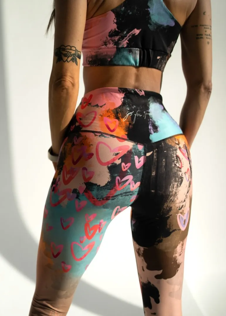 Damen-Leggings KFIT® Amare türkis/pink