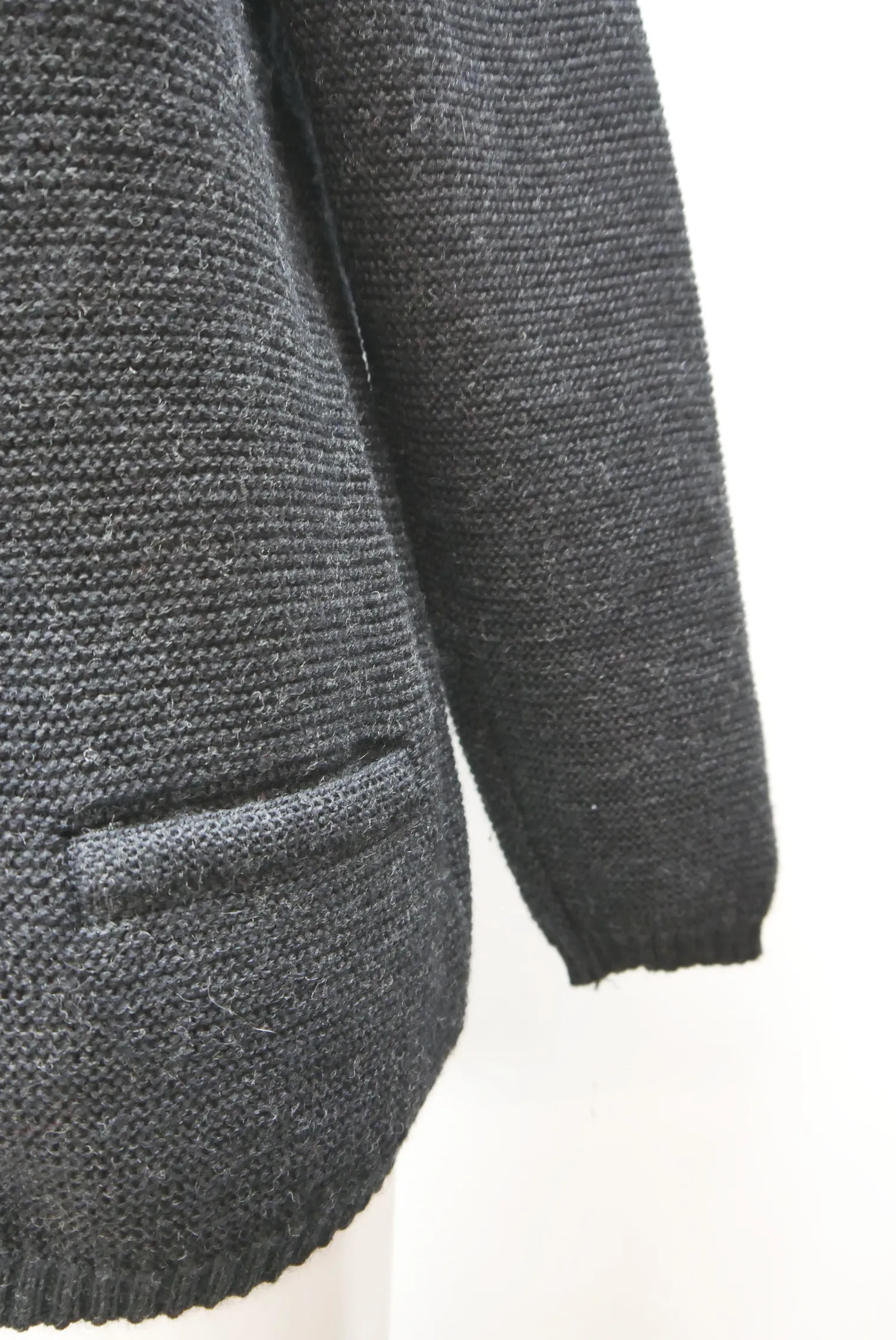 Damen Strickjacke Jagd Tracht Kirrer grob gestrickt weiter Schnitt schwarz Gr.36