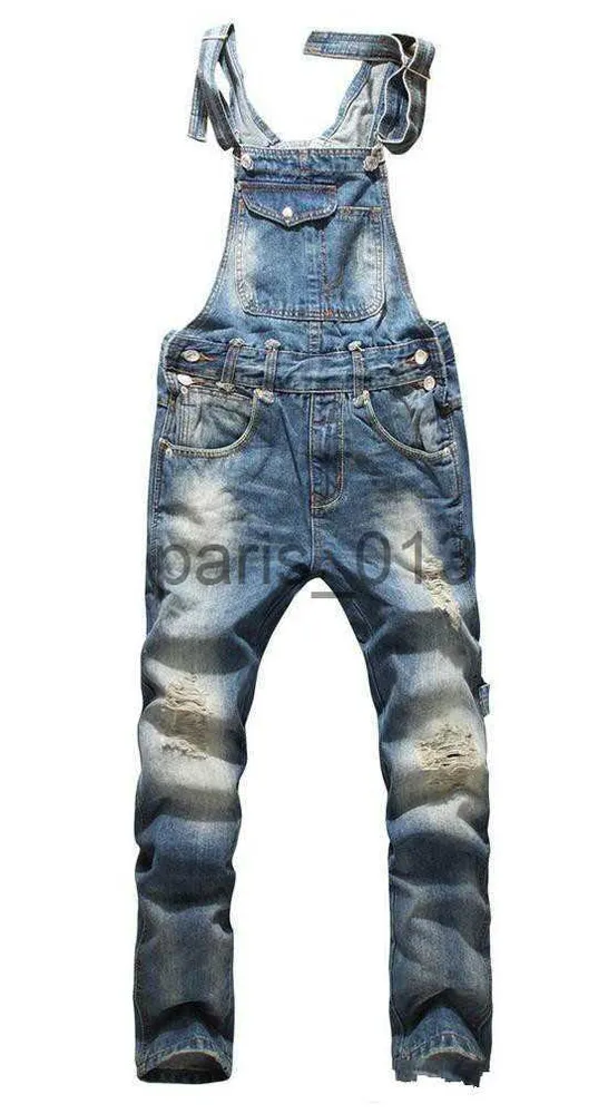 Herren Jeans 2018 Herren zerrissen Denim Overalls Jeans Herren Kleidung Casual Distrimed Jumpsuit Jeanshose für Manngröße M-5xl 