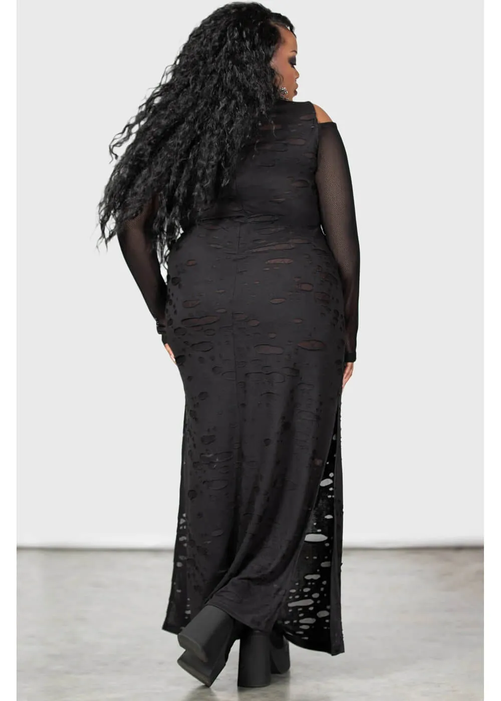 Killstar Biters Maxikleid Schwarz