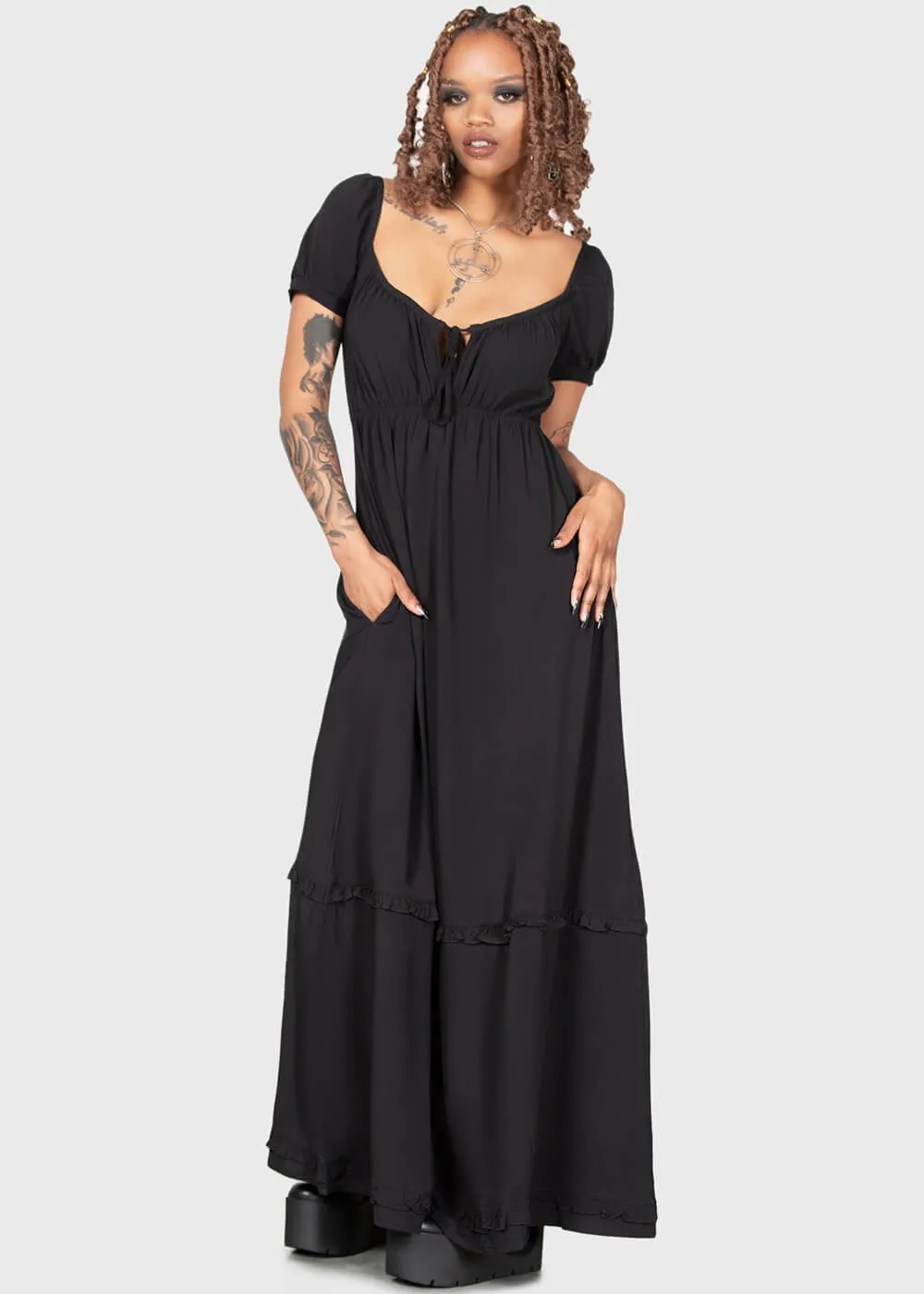 Killstar Heath Maxikleid Schwarz