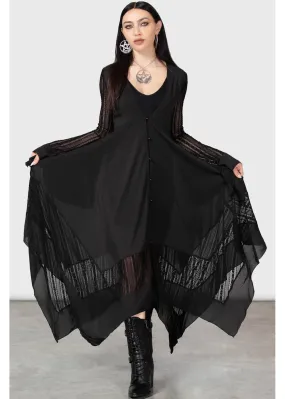 Killstar Valdermerca Maxikleid Schwarz