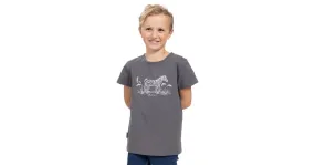Kinder-T-Shirt BUSHMAN POOLI dunkelgrau 140