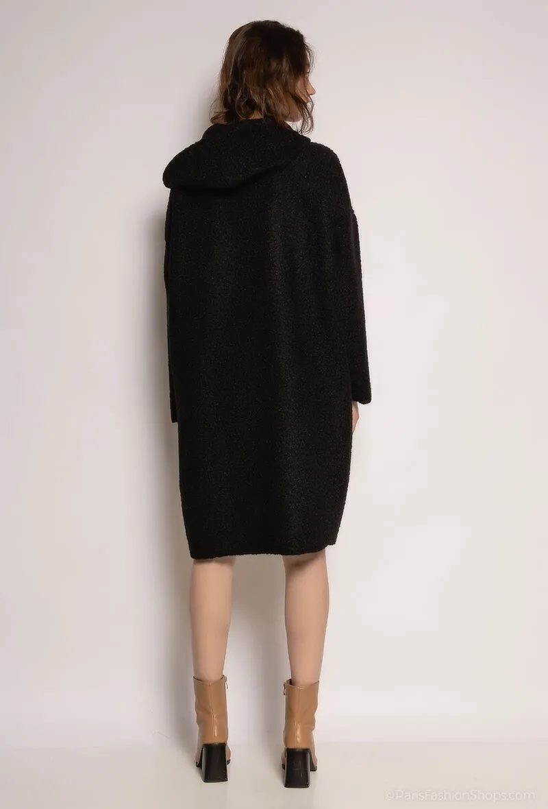 Long curly wool sweater