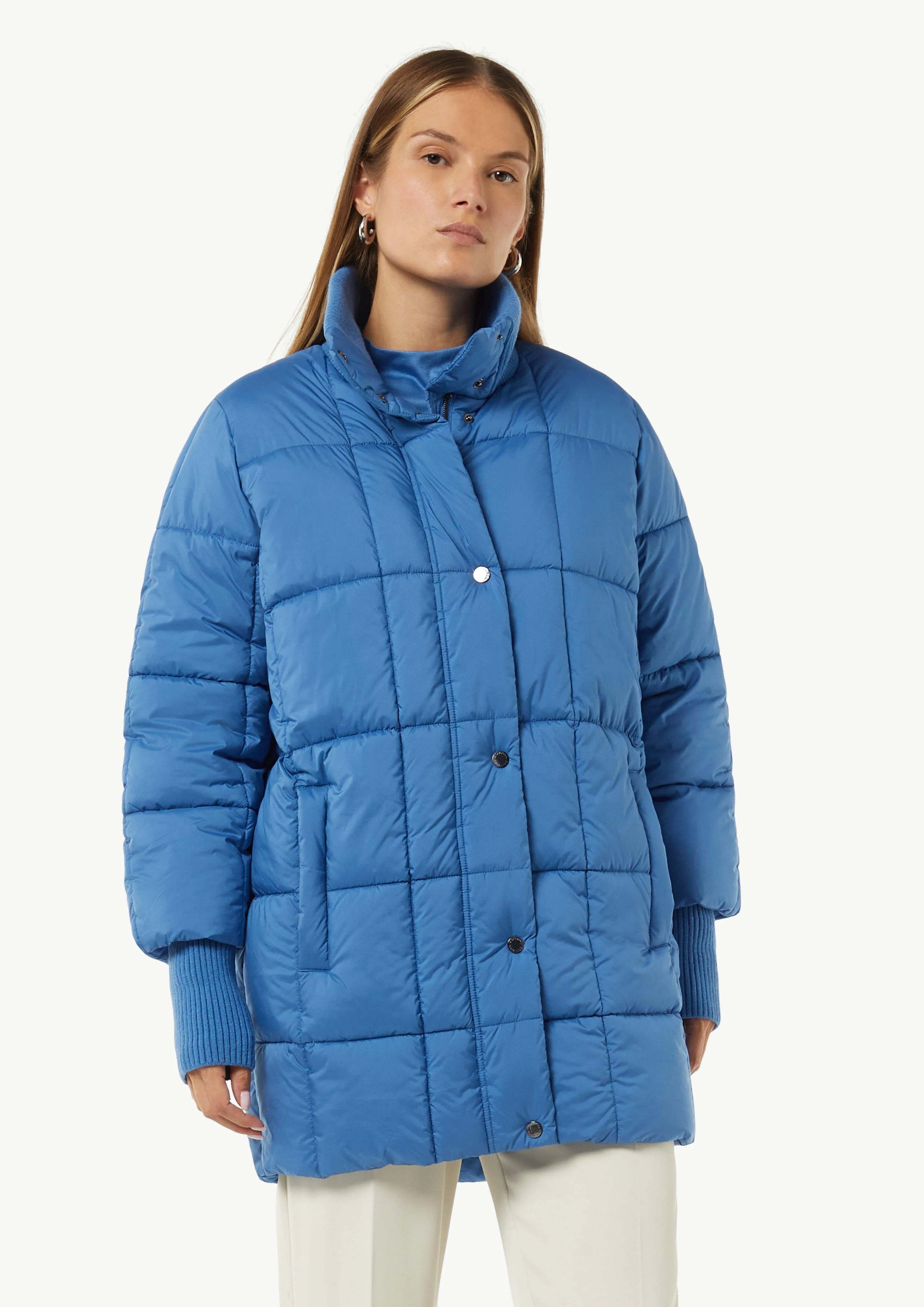 Oversized Steppjacke mit Ripp-Details