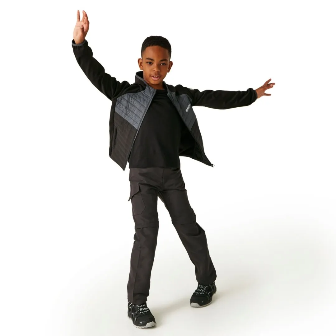 Regatta KIELDER VIII Kinder-Hybridjacke Schwarz/Grau 110-116