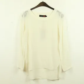 Second Hand MINX Seidenbluse Gr. 36 wei Seide NEU (*)