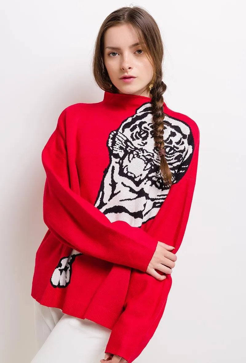 Sweater with tiger