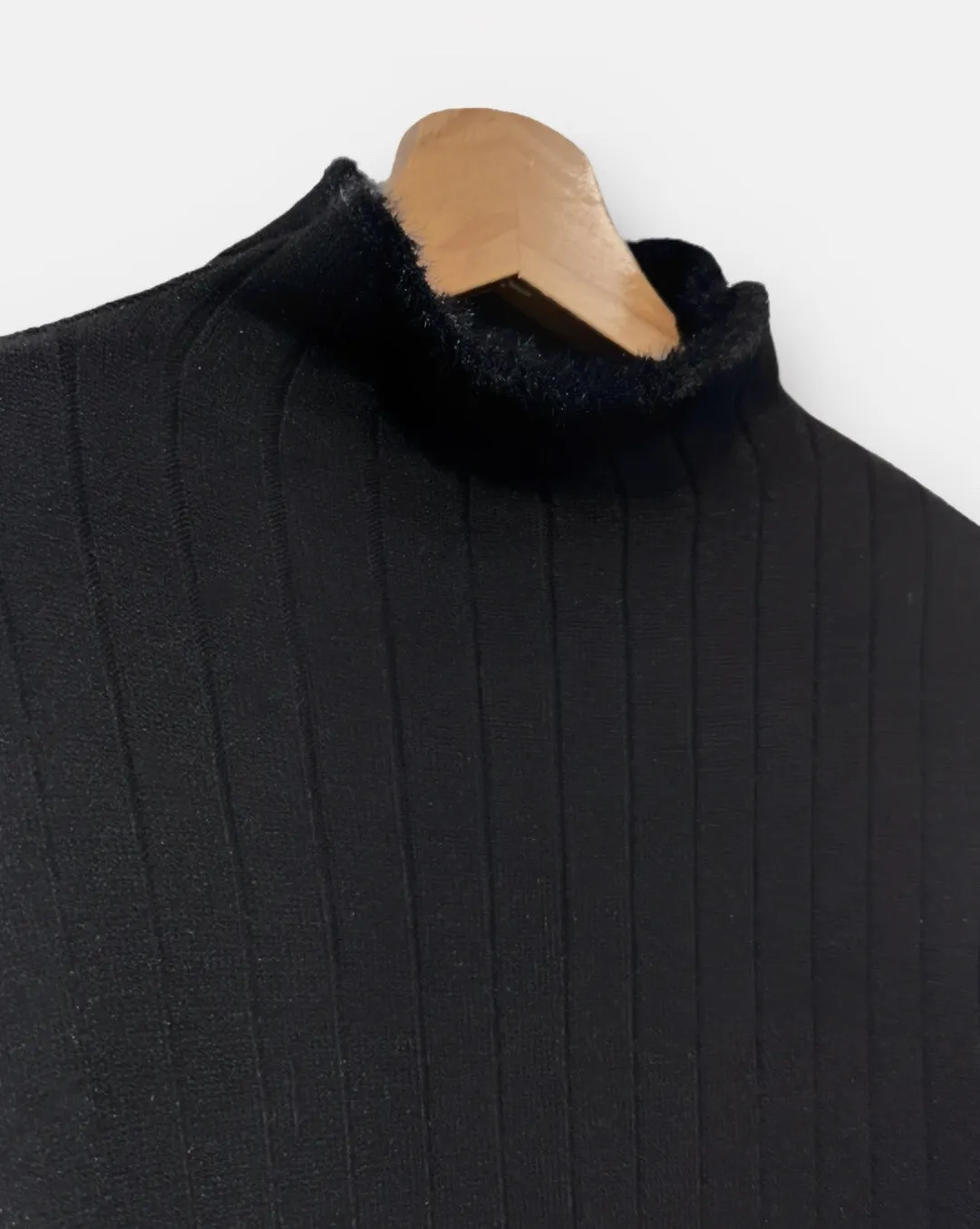 TOP-SWEATER AUS VISKOSE MIT GERIPPTEN STREIFEN FROUFROU-FEDERN DETAILS NEU TENDANCE LAFÉE