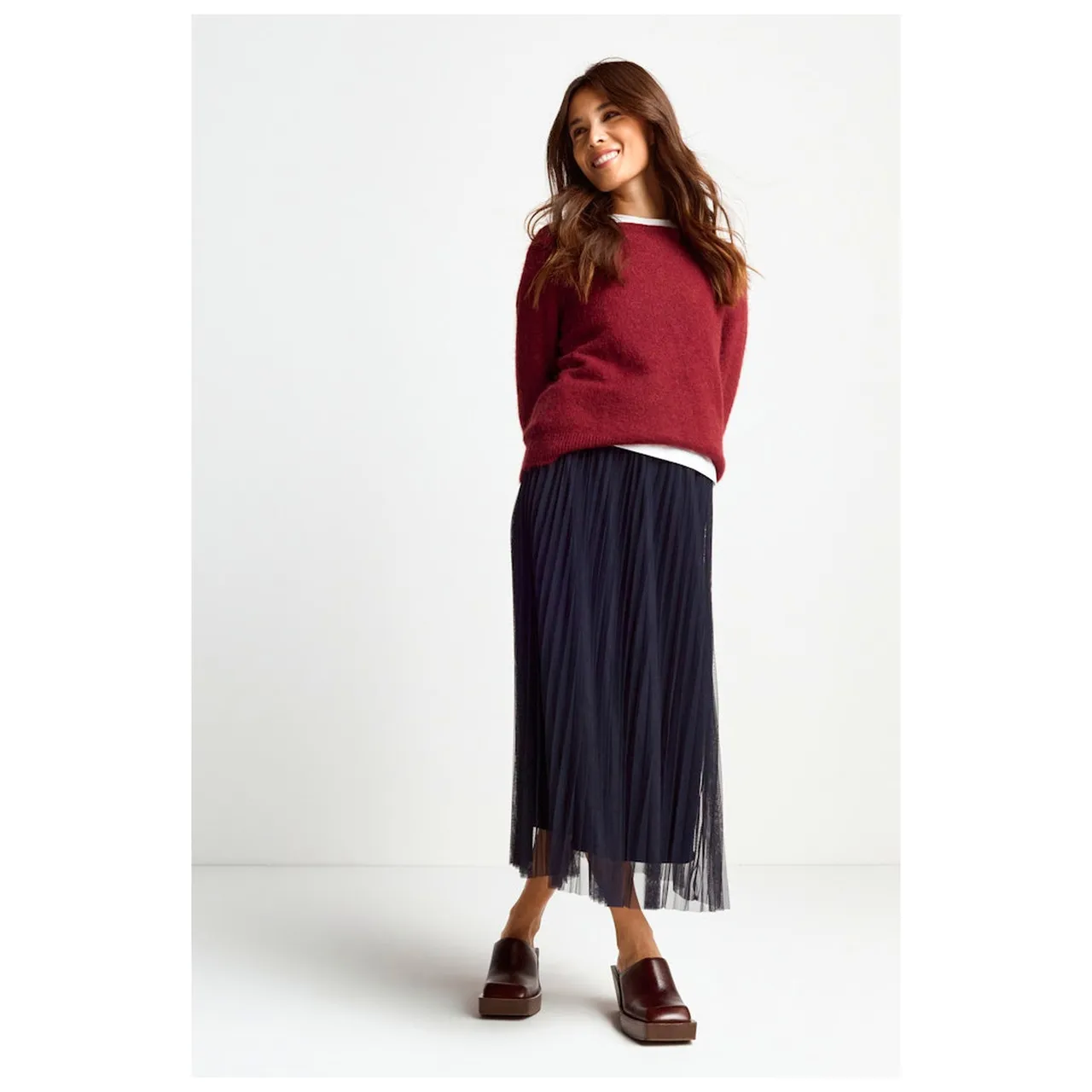 Tulle plissee skirt